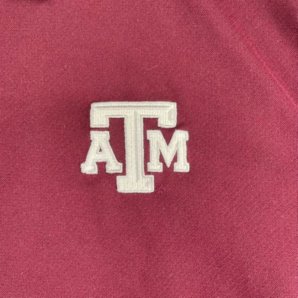 Texas A&M Aggies Adidas Mens XL Performance Polo Shirt Embroidered Front & Back - Picture 3 of 9